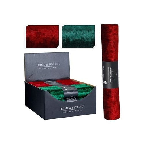 velvet decorative fabric 28 x 150cm assorted