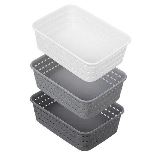small woven storage basket in assorted colours