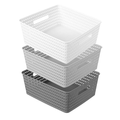 woven storage basket in assorted colours