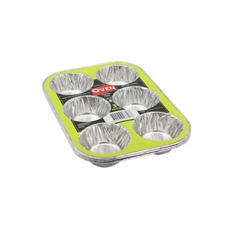 Foil Muffin Tray 3Pk & 28X19Cm Leon Lime