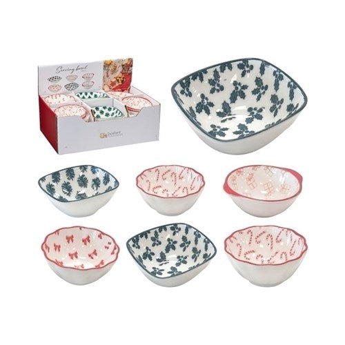 9cm porcelain snack bowl assorted designs