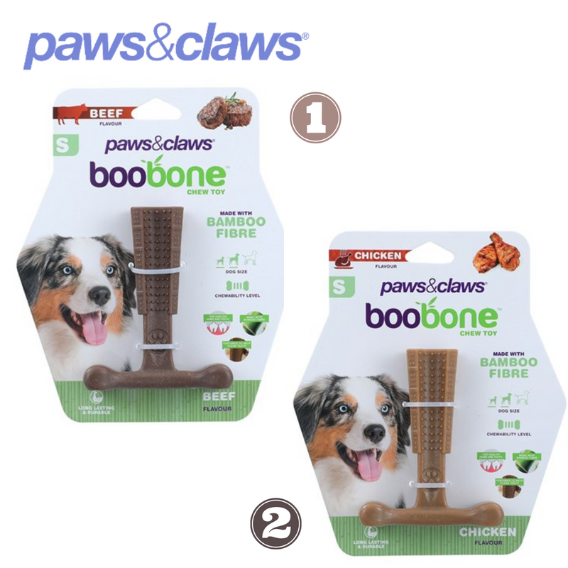 Boobone T-Bone Small Chicken And Beef 10x8.5x3.5cm 2 Asstd