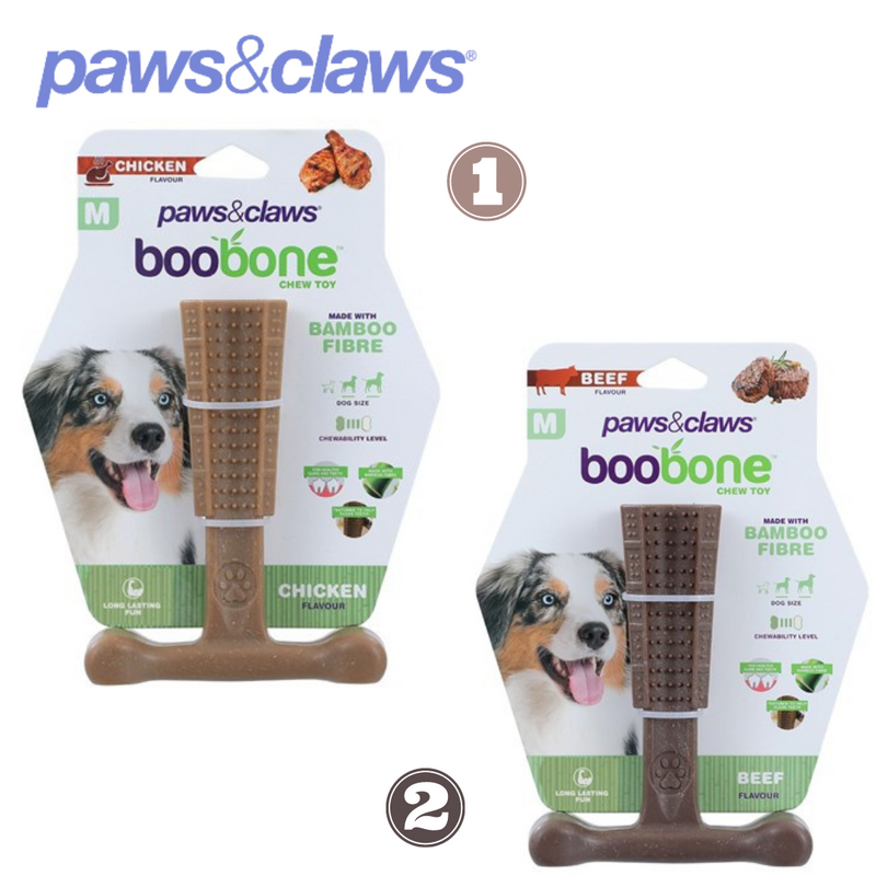 Boobone T-Bone Medium Chicken And Beef 14.5x11.5x4.5cm 2 Asstd