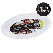 Small white oval serving platter 39cm – thumbnail