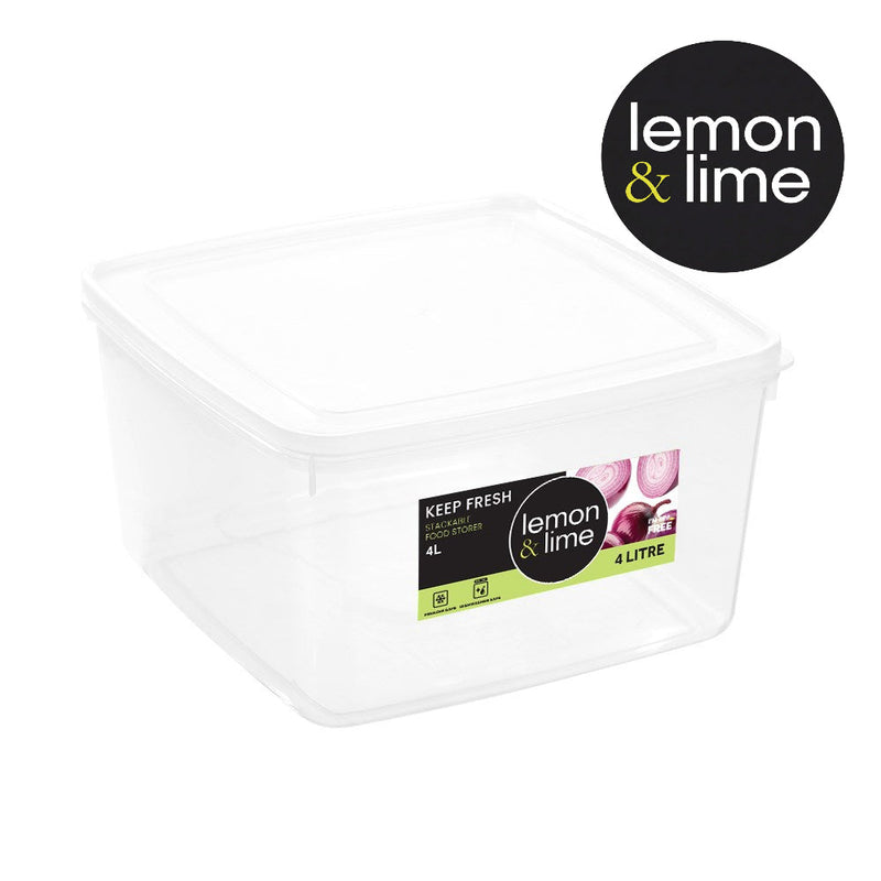 4L square stackable food container