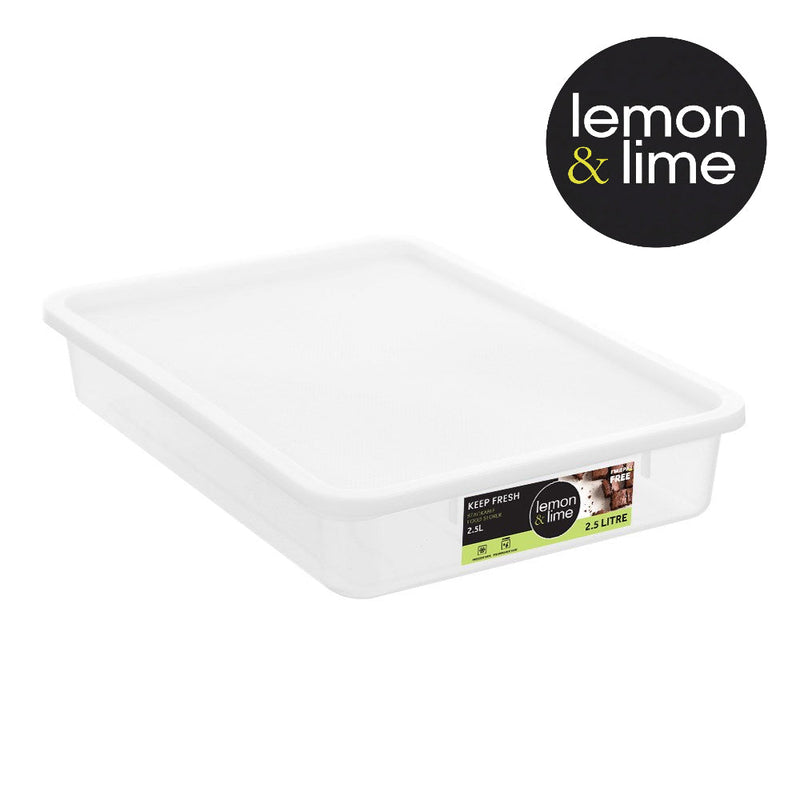2.5L shallow rectangular stackable food container