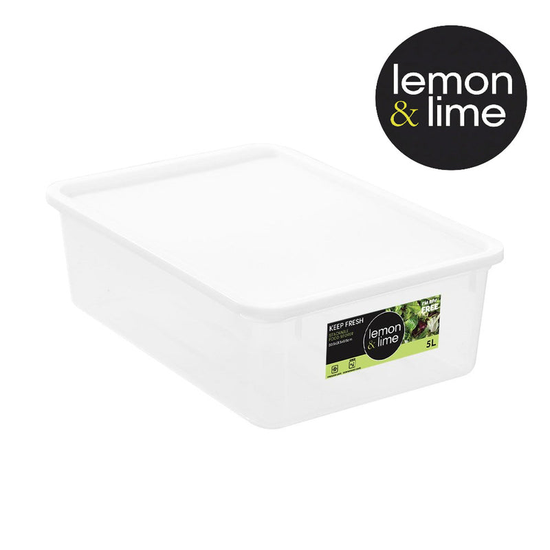 5L flat rectangular stackable food container