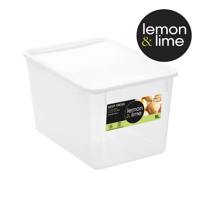 9L deep rectangular stackable food container