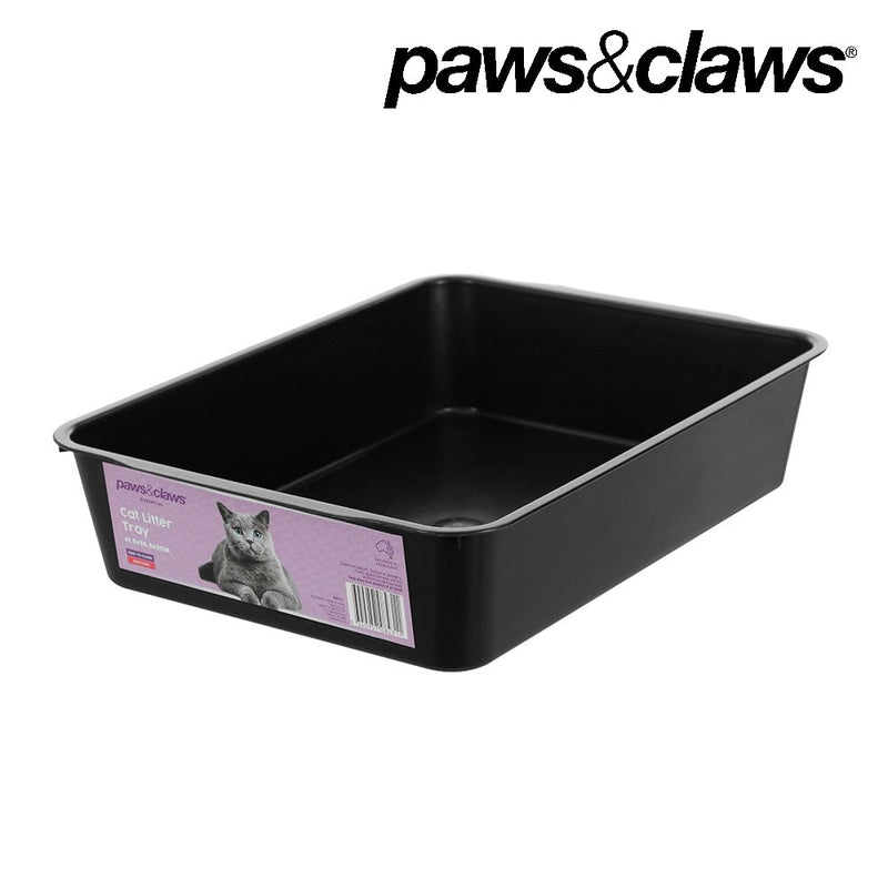 Grey rectangular cat litter tray 42cm