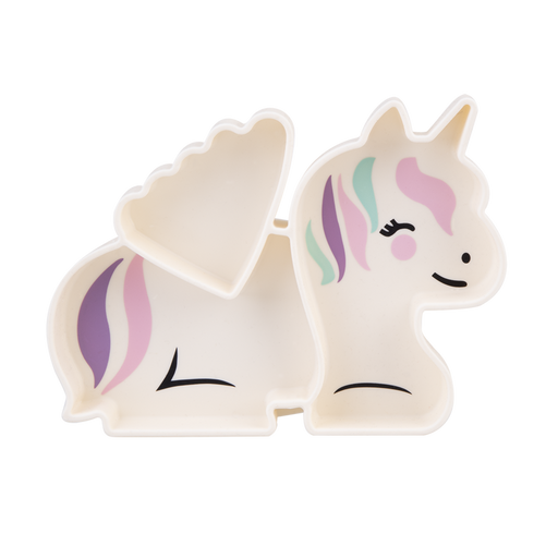 White unicorn shaped silicone suction plate