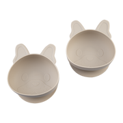 Melii Silicone Suction Bowls 2 Pack Bulldog image 2 – thumbnail