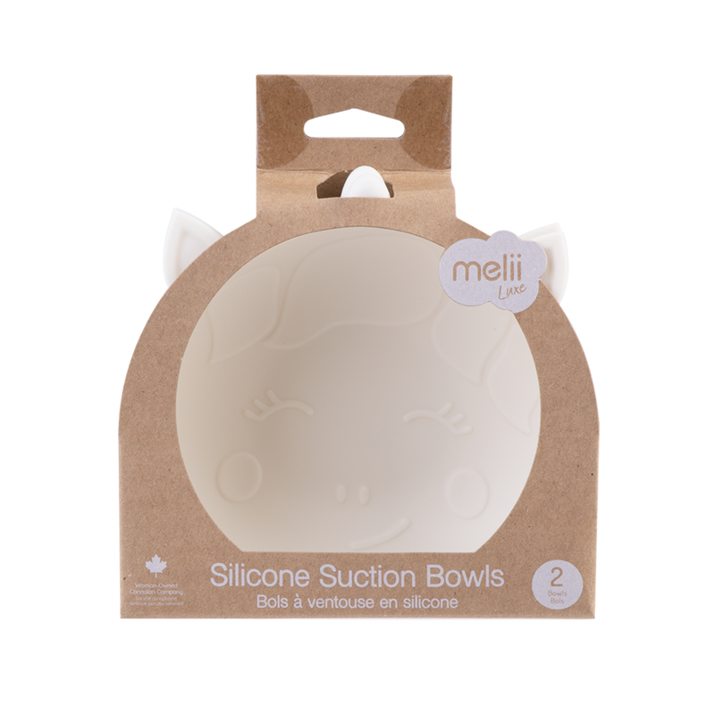 Melii Silicone Suction Bowls 2 Pack Unicorn image 3