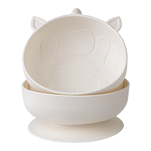 Set of 2 unicorn themed silicone suction bowls