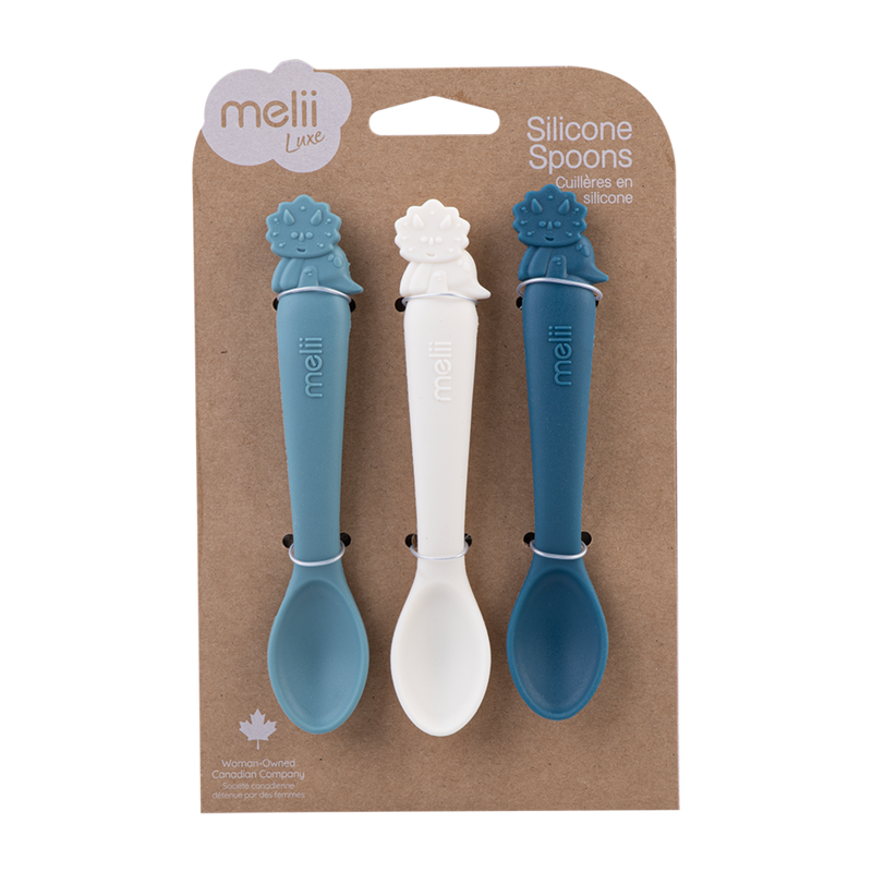 Melii Silicone Spoons 3 Pack Dinosaur image 3