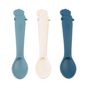 Set of 3 dinosaur themed silicone baby spoons – thumbnail