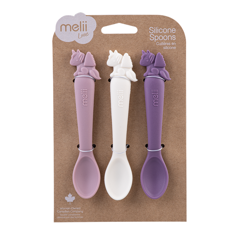 Melii Silicone Spoons 3 Pack Unicorn image 3