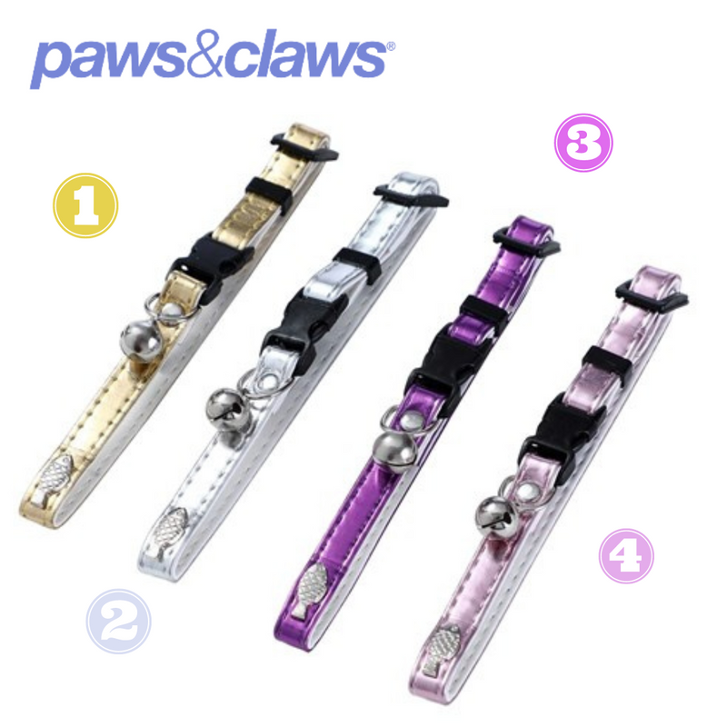 Breakaway Cat Collar Metallic 4 Asstd 30x1cm
