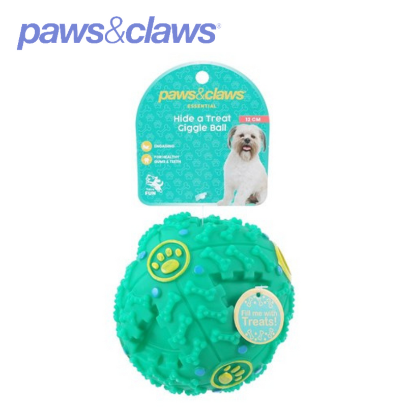 Hide A Treat Giggle Ball Pet Toy 3 Asstd 12cm