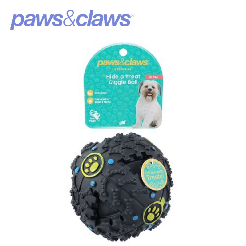 Hide A Treat Giggle Ball Pet Toy 3 Asstd 12cm