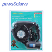 Multifunctional Retractable Lead With Light And Clean Up Bags 500cm