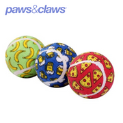 Tennis Balls Asstd Printed 6cm 3pk