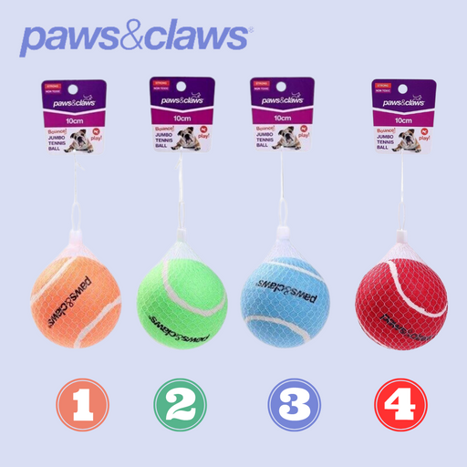 Jumbo Tennis Ball Asstd Colours Solid 10cm