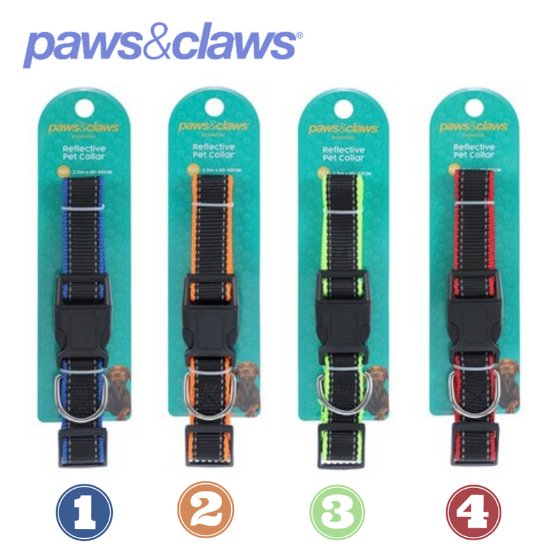 Premium Reflective Edge Collar Adjustable 4 Asstd 2.5x40-60cm