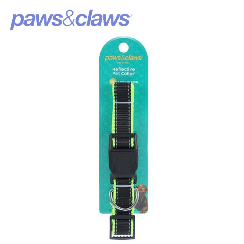 Premium Reflective Edge Collar Adjustable 2.5x40-60cm 4 Asstd