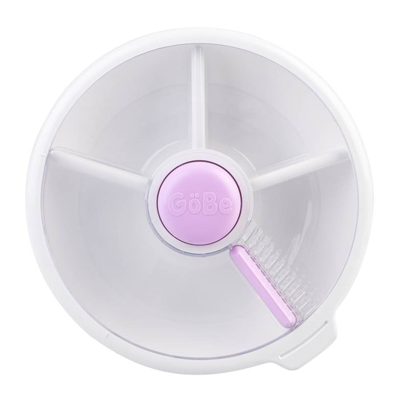 Large purple rotating snack container