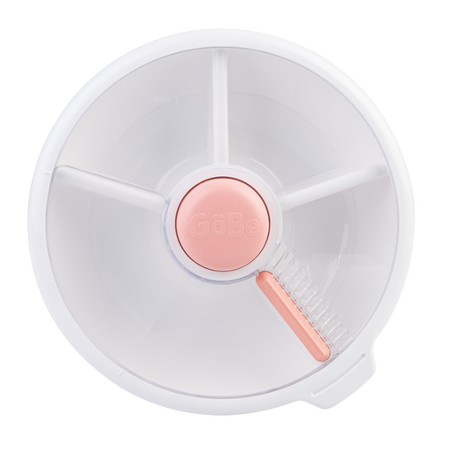 Large pink rotating snack container