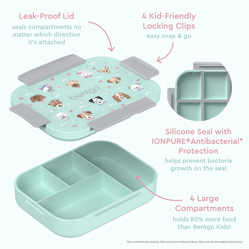 Bentgo Kids Snap & Go Lunch Box Puppies image 7