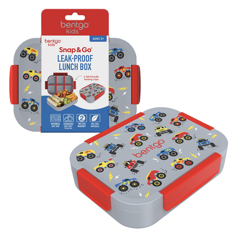 Blue truck themed bento lunch box