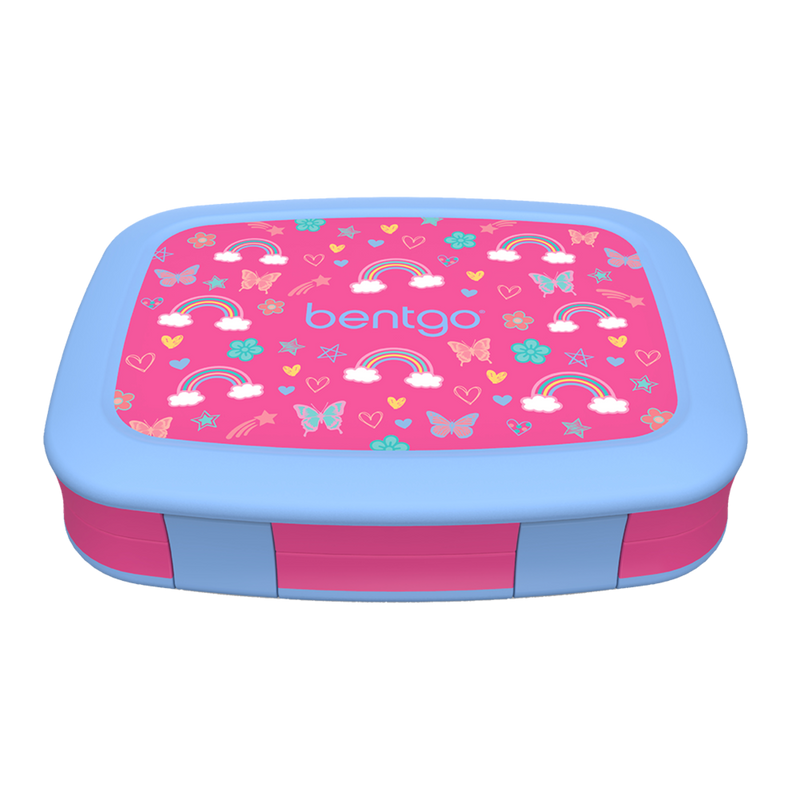 Rainbow print bento lunch box for kids