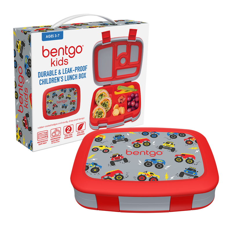 Construction truck print bento lunch box