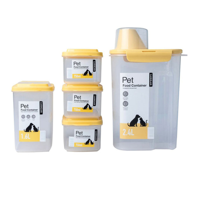 Lock & Lock 5 piece pet food storage set