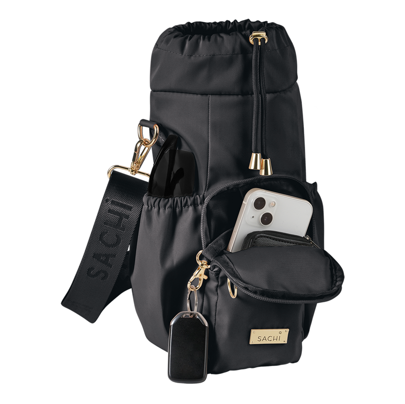 Sachi Crossbody Insulated Bottle Bag Black image 8
