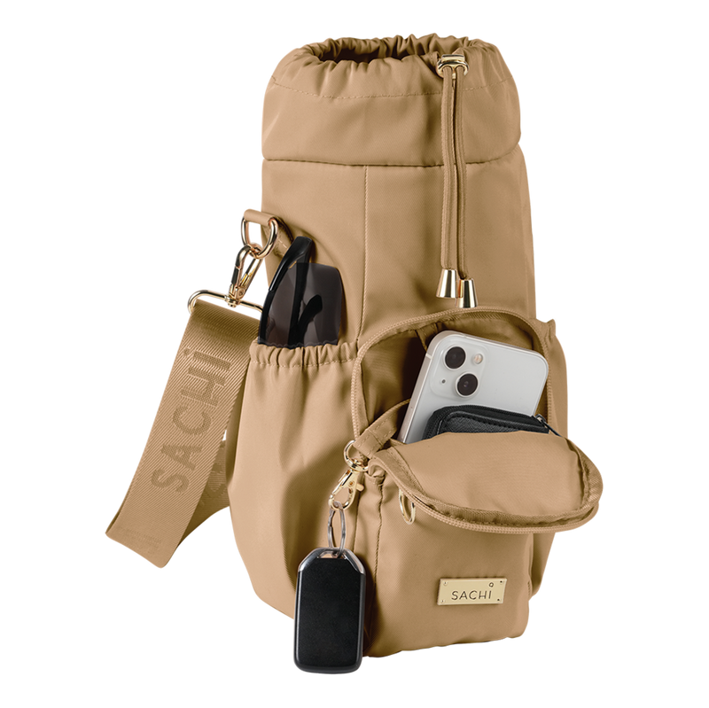 Sachi Crossbody Insulated Bottle Bag Latte image 8