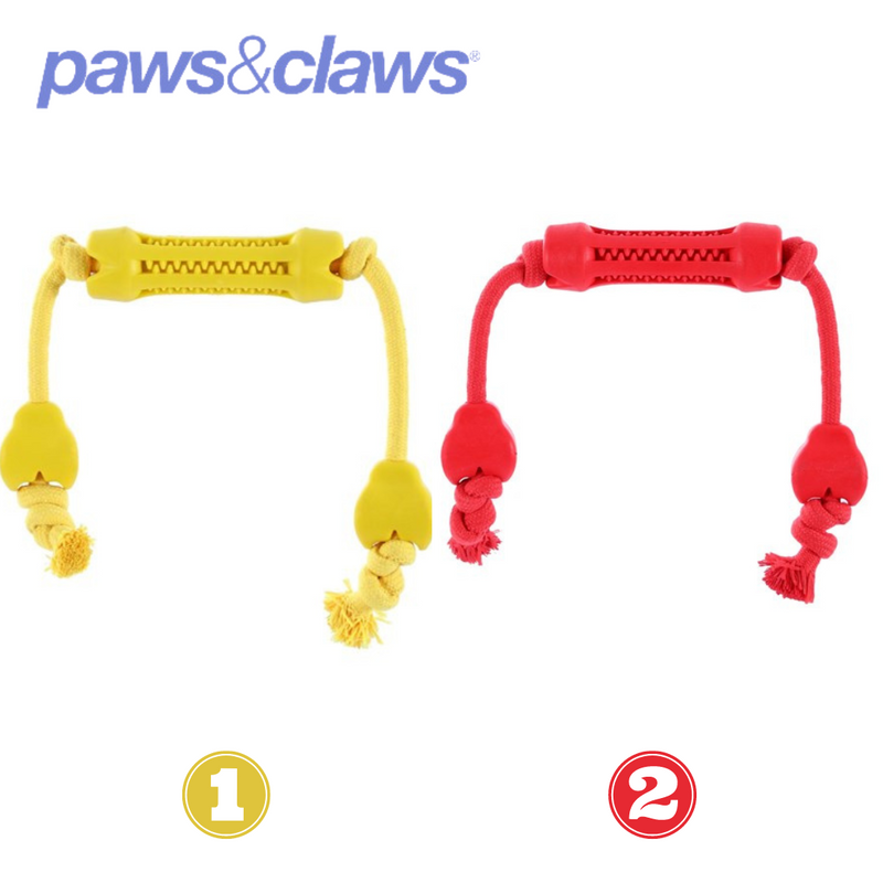 Flavour-Bone Double Tugger Beef Flavoured Rubber Toy 2 Asstd