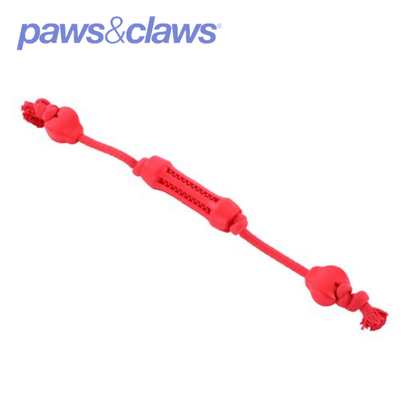 Flavour-Bone Double Tugger Beef Flavoured Rubber Toy 2 Asstd