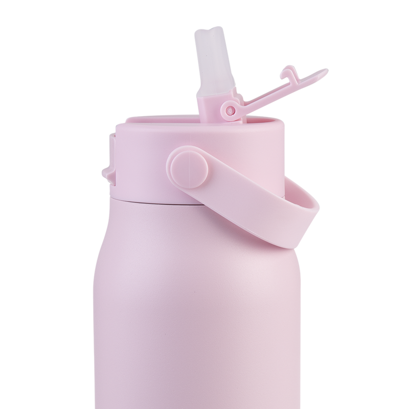 Oasis Sorrento Ceramic Lined Stainless Steel Double Wall Insulated Sipper Bottle 900ml Pink Lemonade image 8