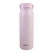 Pink ceramic lined insulated sipper bottle 900ml – thumbnail