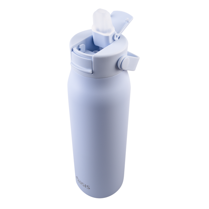 Oasis Sorrento Ceramic Lined Stainless Steel Double Wall Insulated Sipper Bottle 900ml Periwinkle image 4