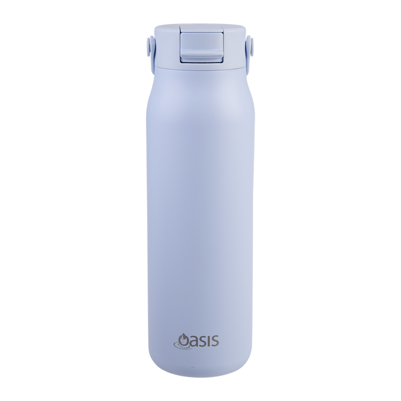 Blue ceramic lined insulated sipper bottle 900ml