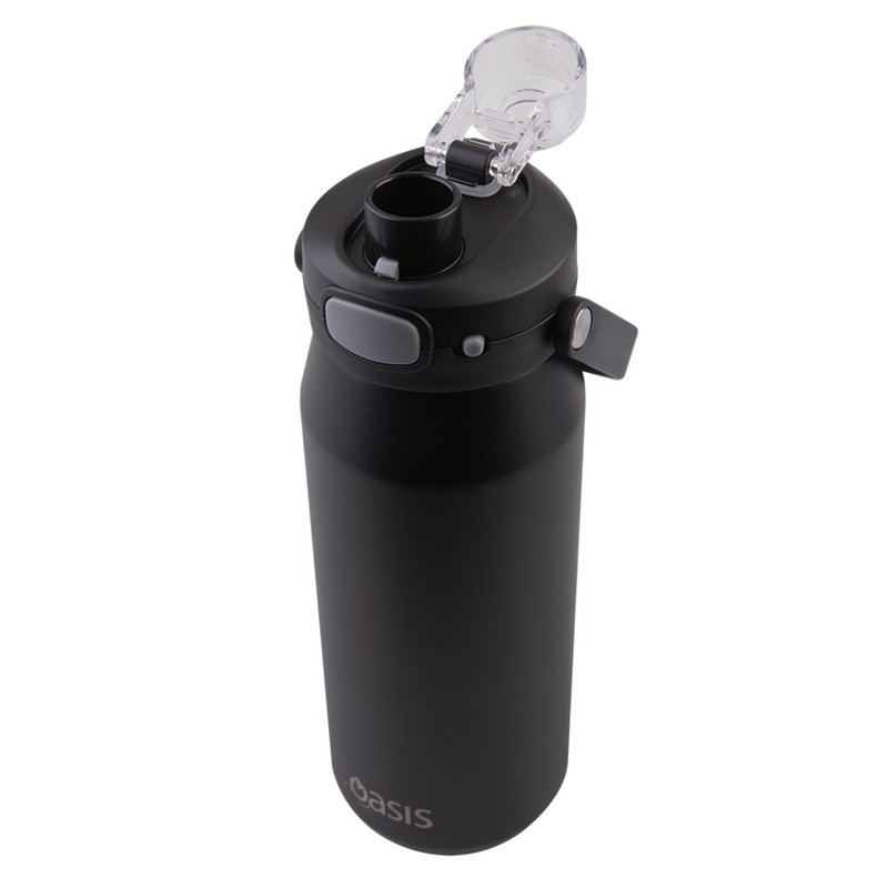 Oasis Capri Ceramic Lined Stainless Steel Triple Wall Insulated Drink Bottle 750ml Black image 6