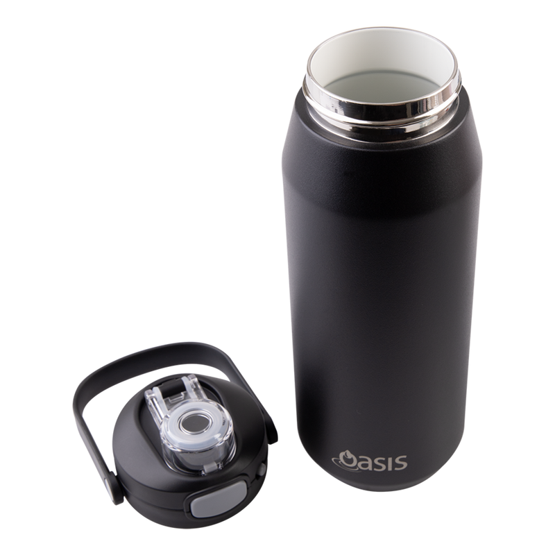 Oasis Capri Ceramic Lined Stainless Steel Triple Wall Insulated Drink Bottle 750ml Black image 8