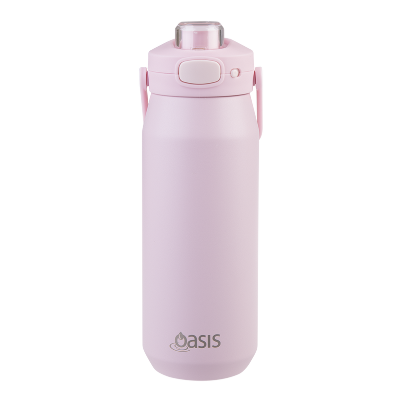 Oasis Capri Ceramic Lined Stainless Steel Triple Wall Insulated Drink Bottle 750ml Pink Lemonade image 2