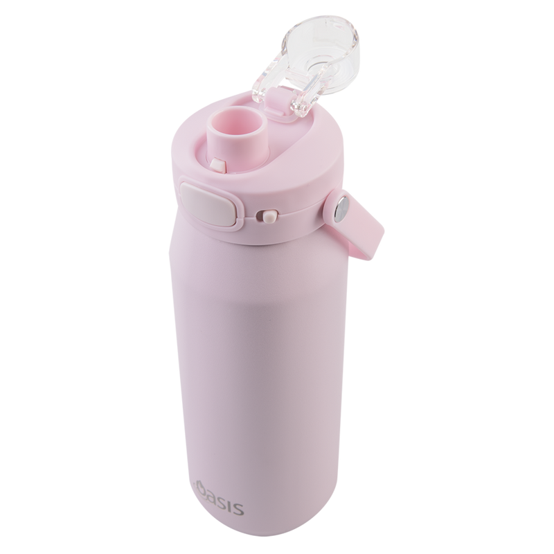 Oasis Capri Ceramic Lined Stainless Steel Triple Wall Insulated Drink Bottle 750ml Pink Lemonade image 6