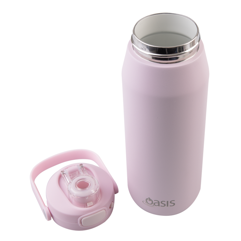 Oasis Capri Ceramic Lined Stainless Steel Triple Wall Insulated Drink Bottle 750ml Pink Lemonade image 8