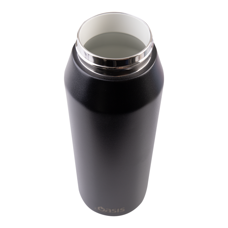 Oasis Capri Ceramic Lined Stainless Steel Triple Wall Insulated Drink Bottle 1 Litre Black image 9