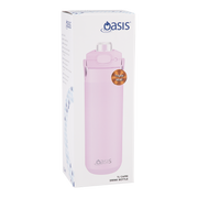 Oasis Capri Ceramic Lined Stainless Steel Triple Wall Insulated Drink Bottle 1 Litre Pink Lemonade image 3 – thumbnail